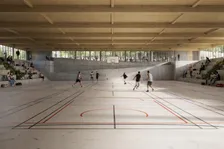 Terrain de basket couvert — rendu