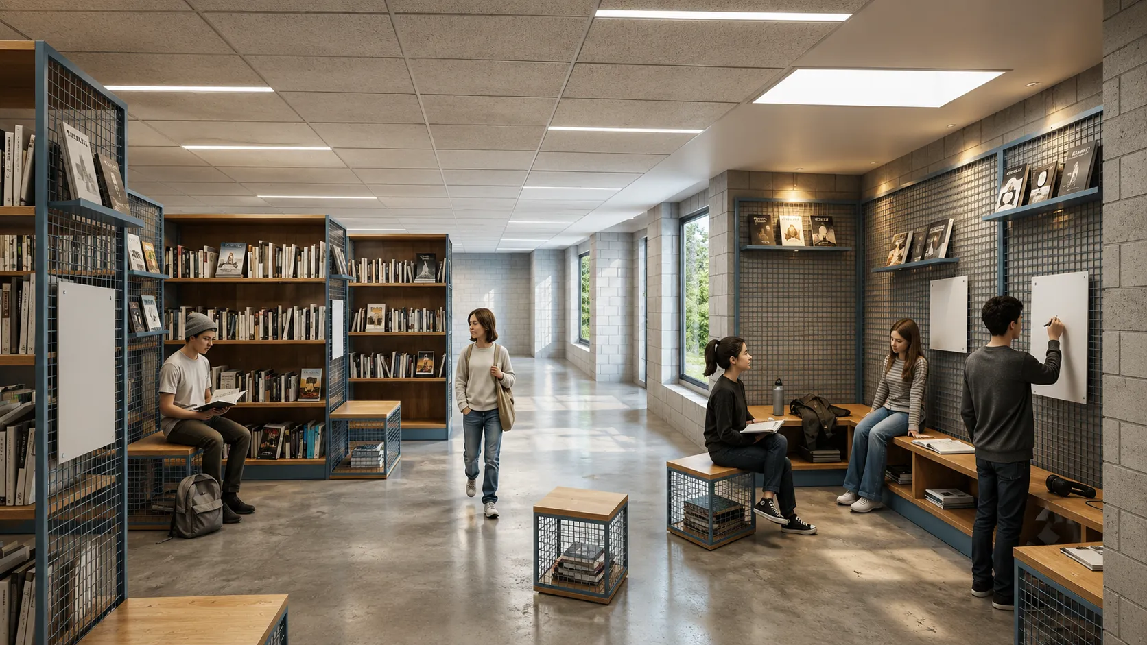 Le mobilier Parenthèse installé à l'UQAM, en usage réel — Montréal, Canada