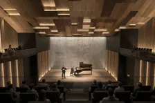 Théâtre, salle et gradins — rendu intérieur