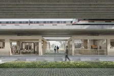 Under Rails, espace sous voies ferrées — rendu